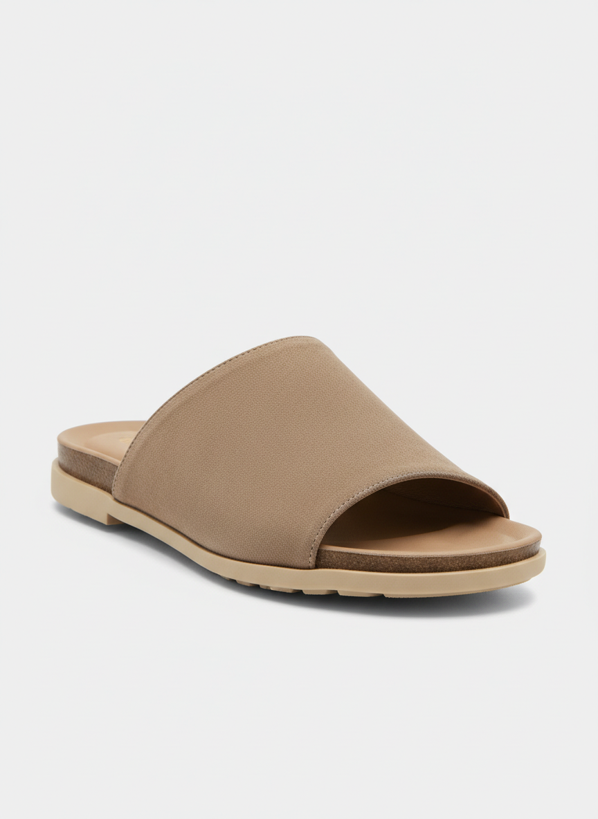 Vera Suede Footbed Mule Size 12 Taupe Main Image