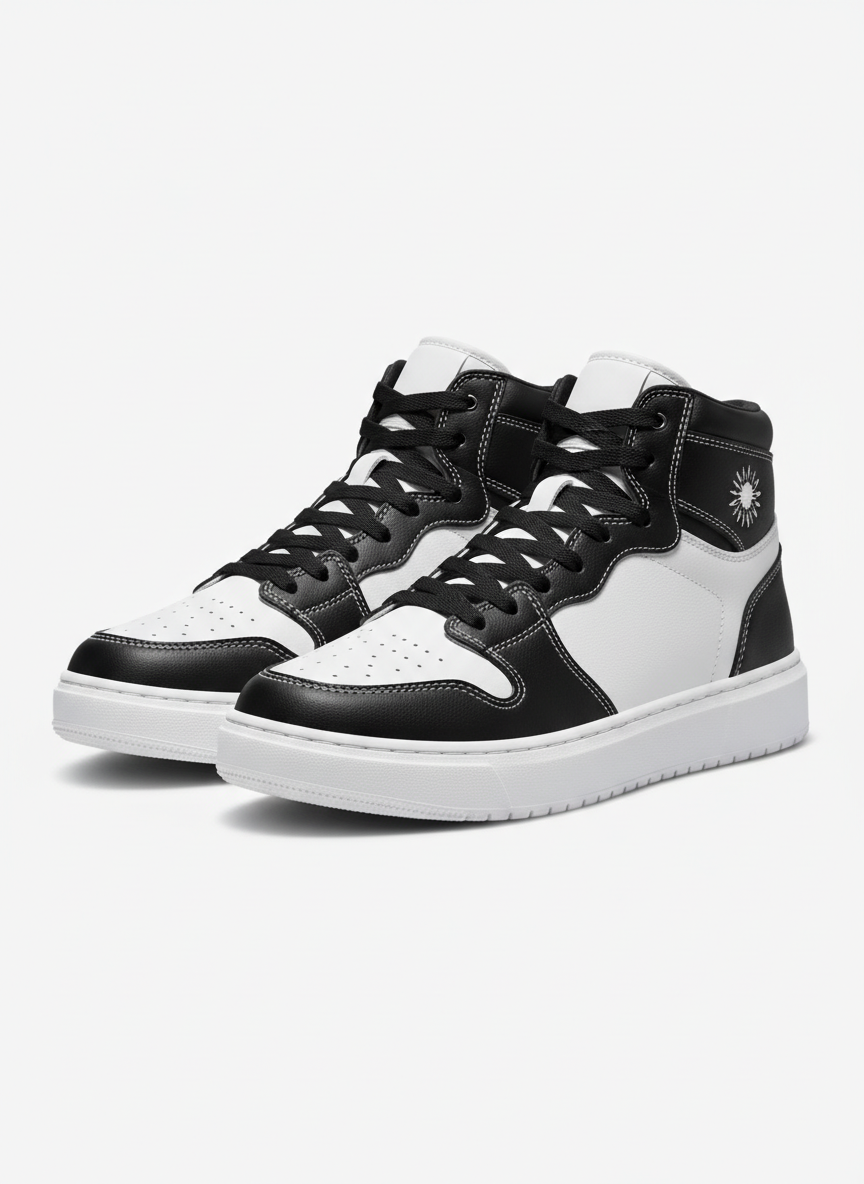 Lumina High-Top Street Sneaker Size 12 Black/White Main Image