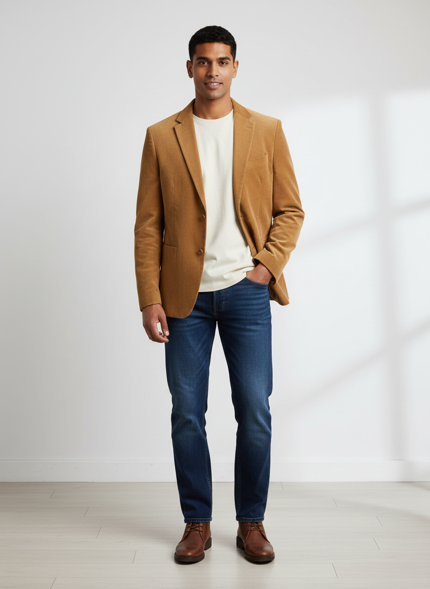 Solstice Corduroy Blazer 38R Camel Main Image