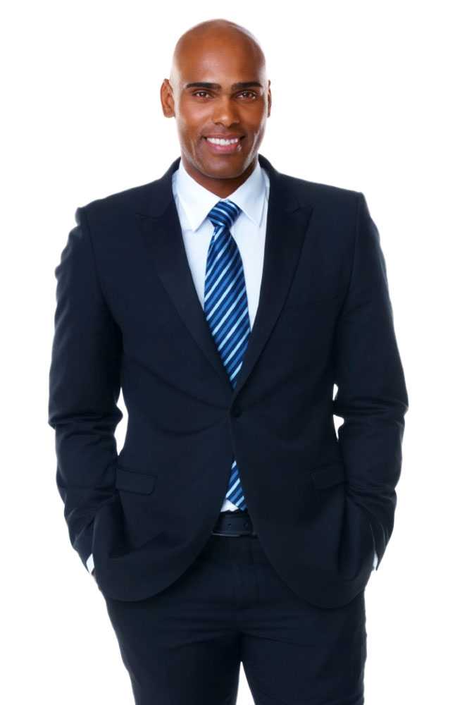 Albini Black Wool Suit Main Image
