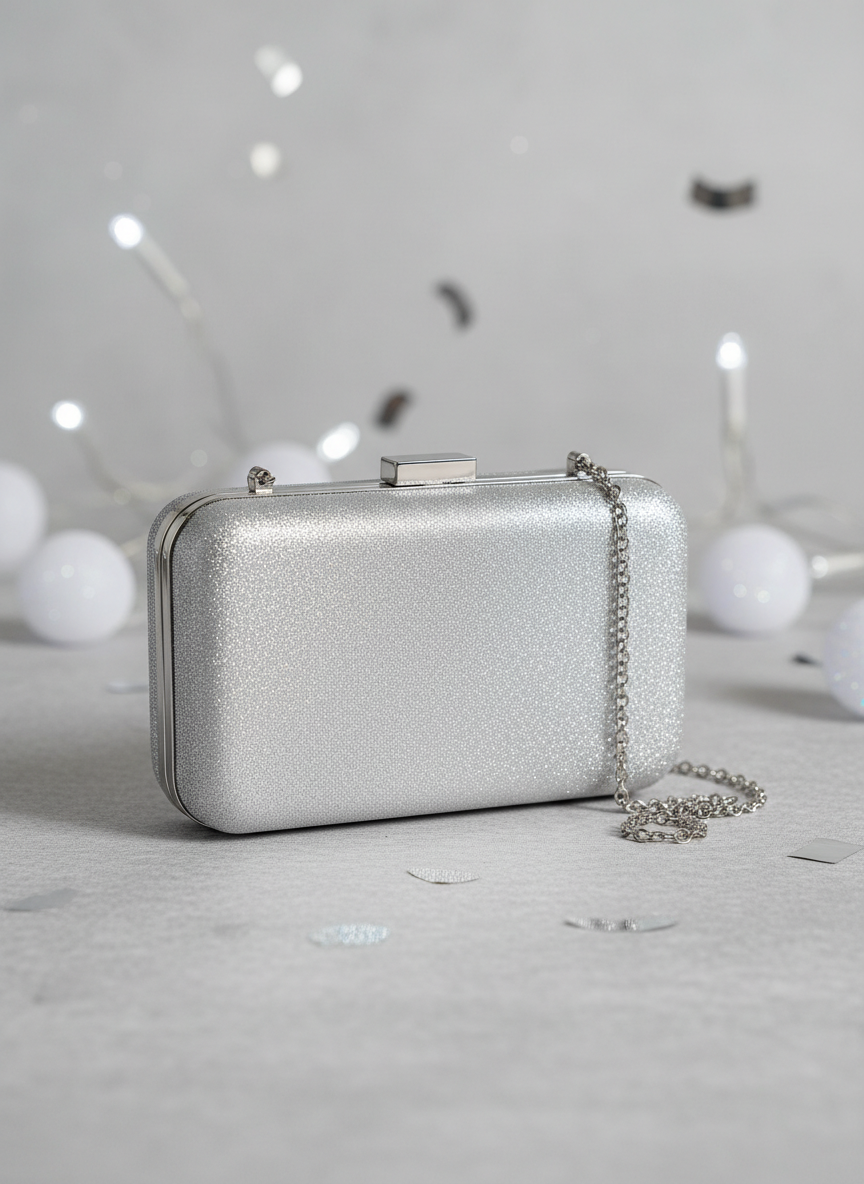 Aura Evening Minaudiere Silver Main Image
