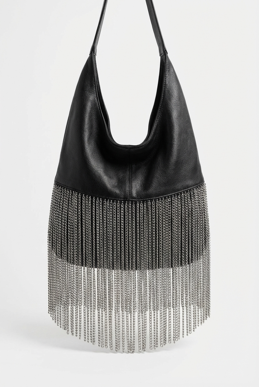Chain Fringe Hobo Bag Main Image