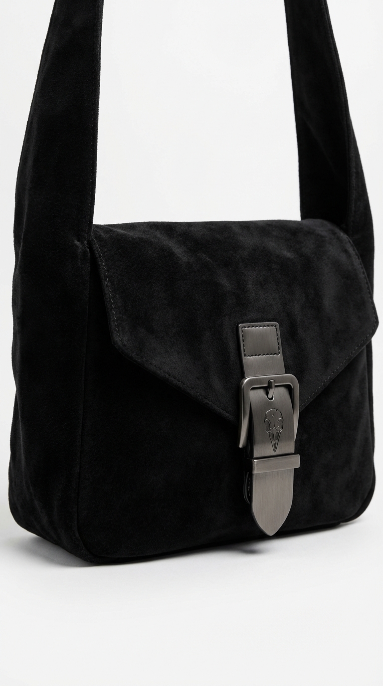 Raven Skull Flap Messenger Main Image