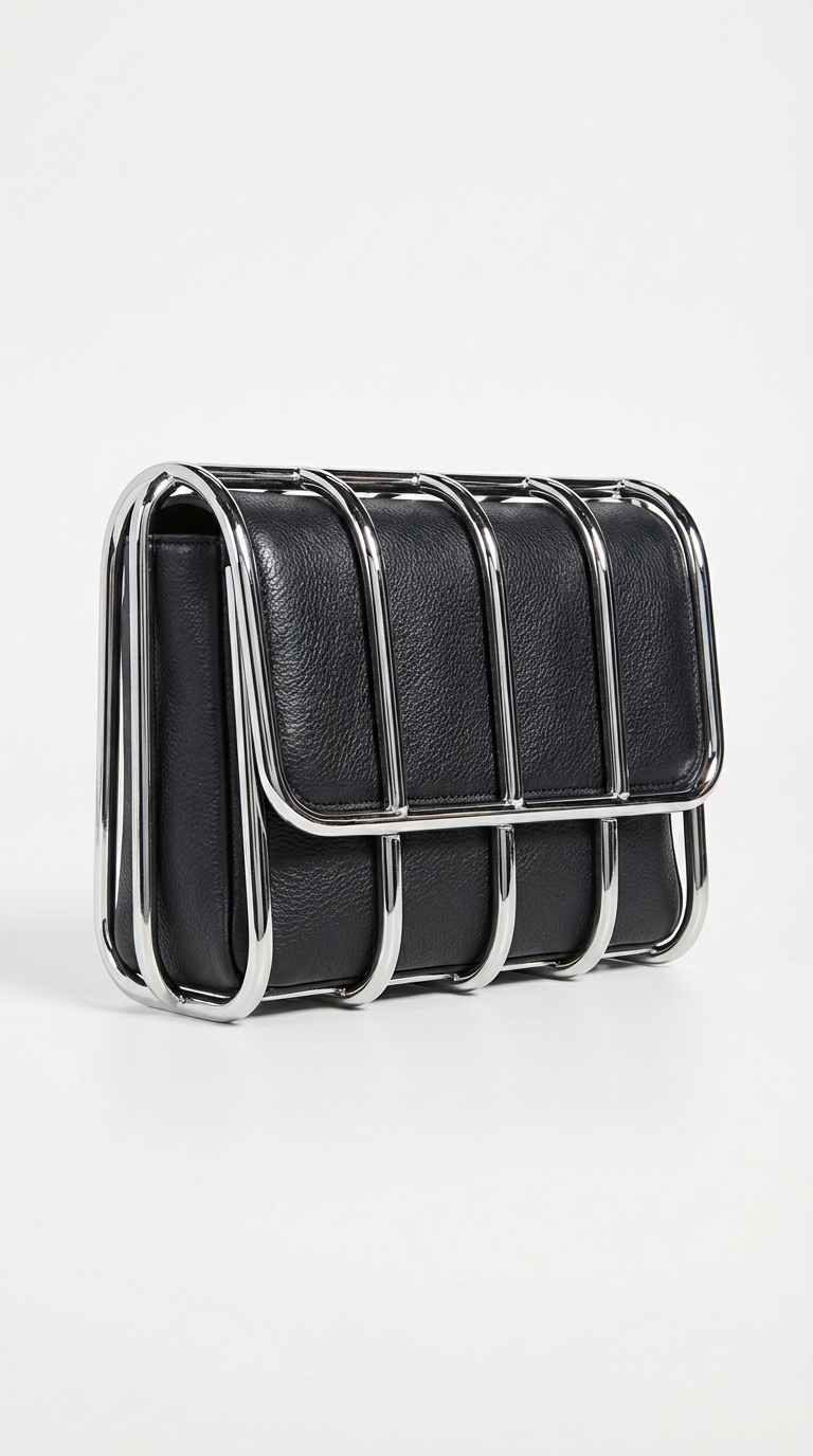 Chrome Cage Flap Shoulder Bag Main Image