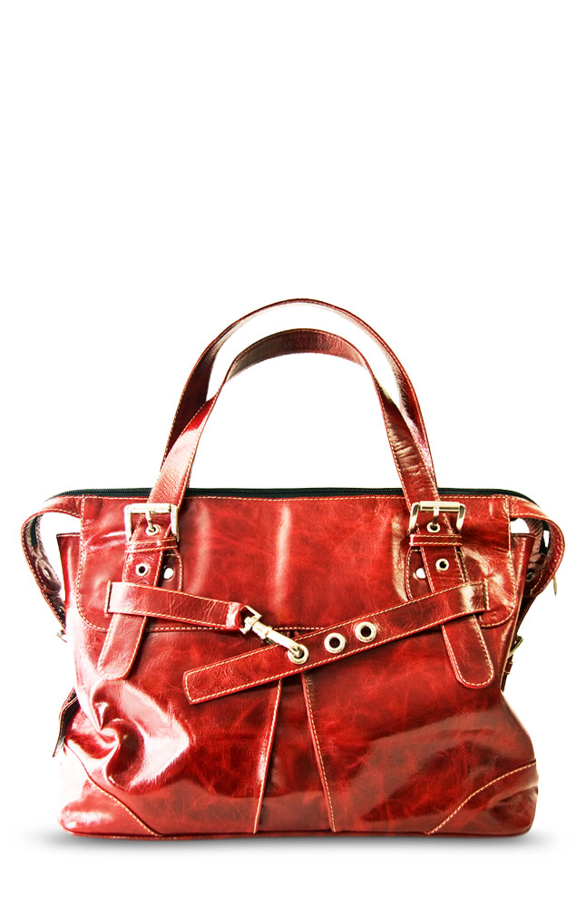 Borsati Red Shiny Bag Main Image
