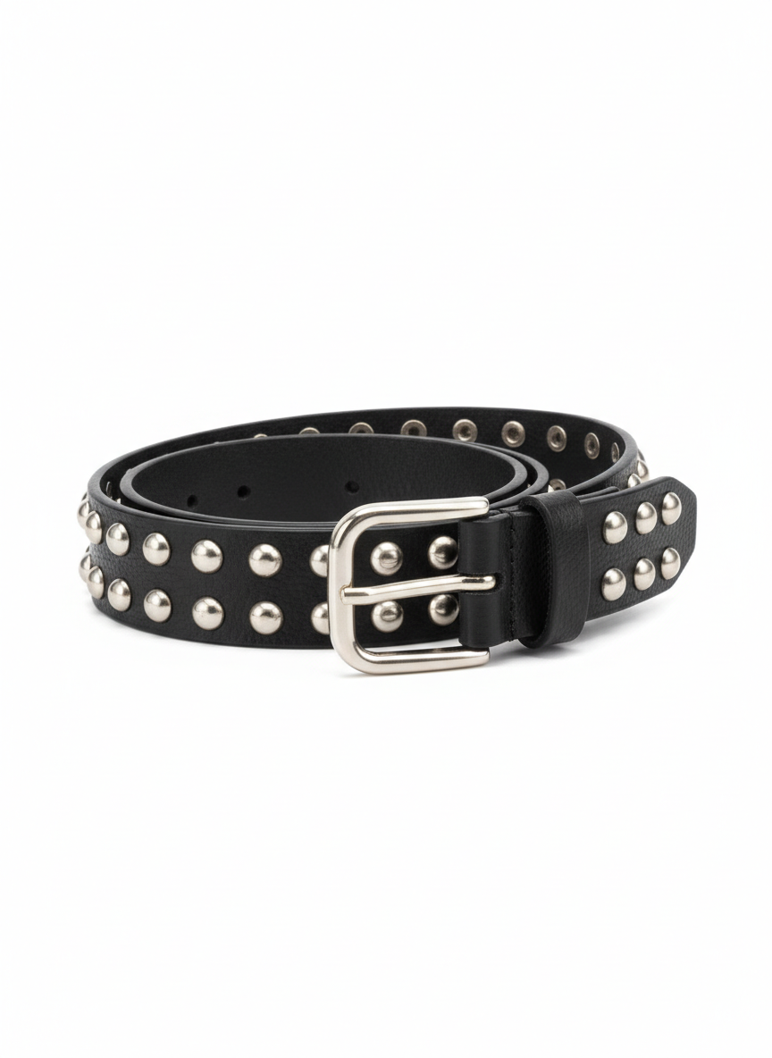 Rebel Studded Leather Belt Medium Main Image