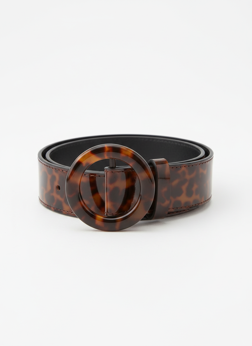 Aura Tortoiseshell Patent Belt Medium Main Image