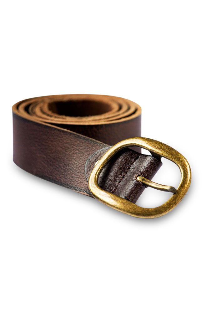 Borsati Chocolate-Colored Leather Belt Main Image