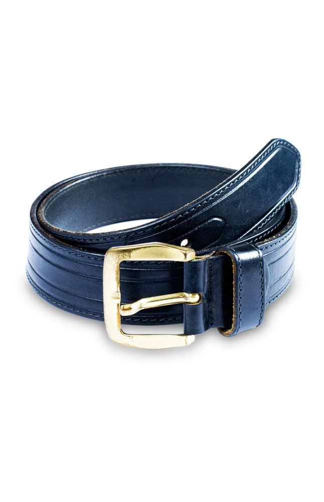 Hermitage Blue Leather Belt Main Image