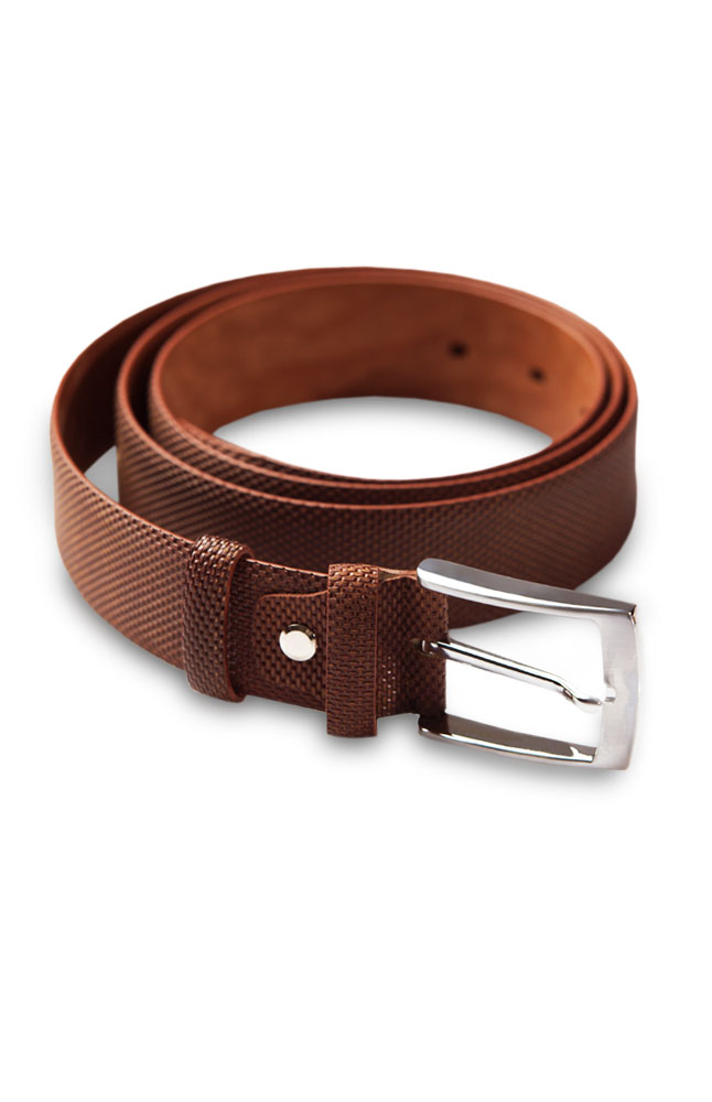 Gusso Textured Brown Belt Main Image