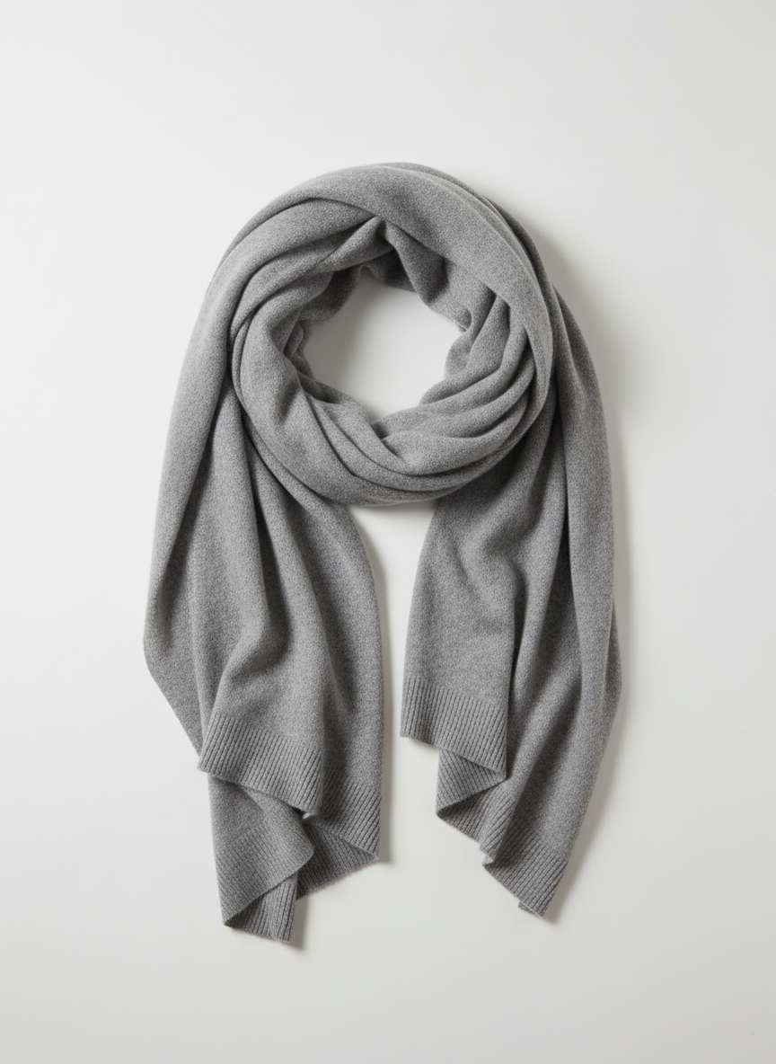 Vera Cashmere Wrap Scarf Standard Heather Grey Main Image