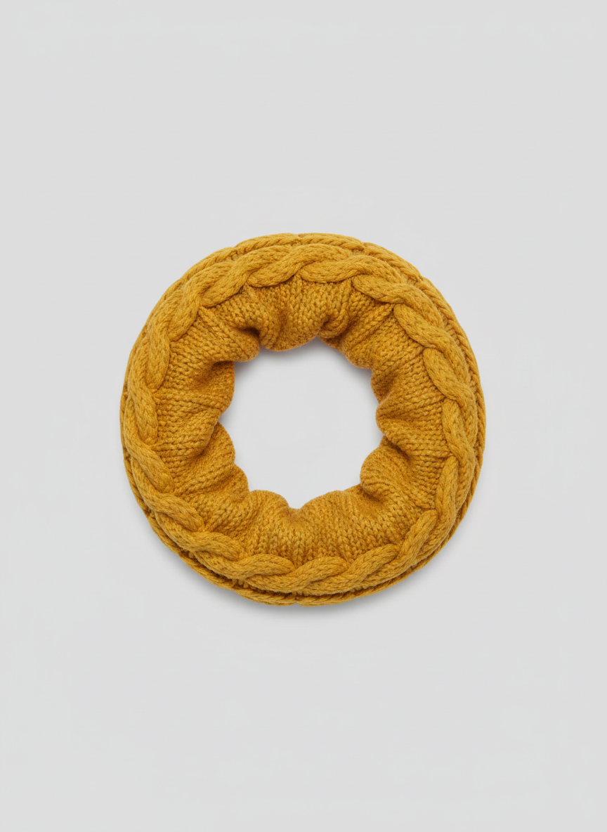 Vera Chunky Infinity Scarf Standard Mustard Main Image