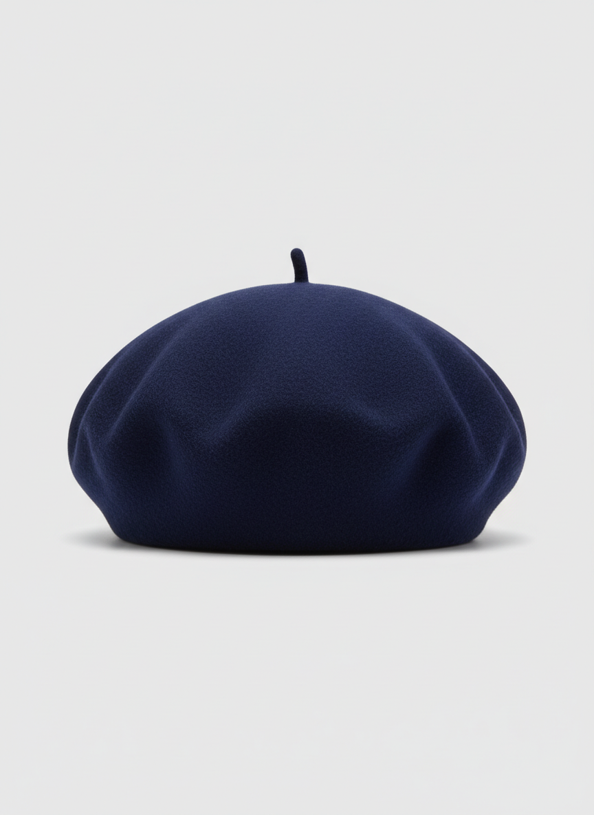 Aura Wool Beret L/XL Navy Main Image