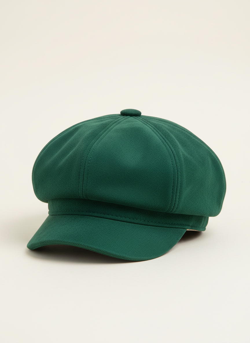Aura Suede Newsboy Cap L/XL Emerald Main Image