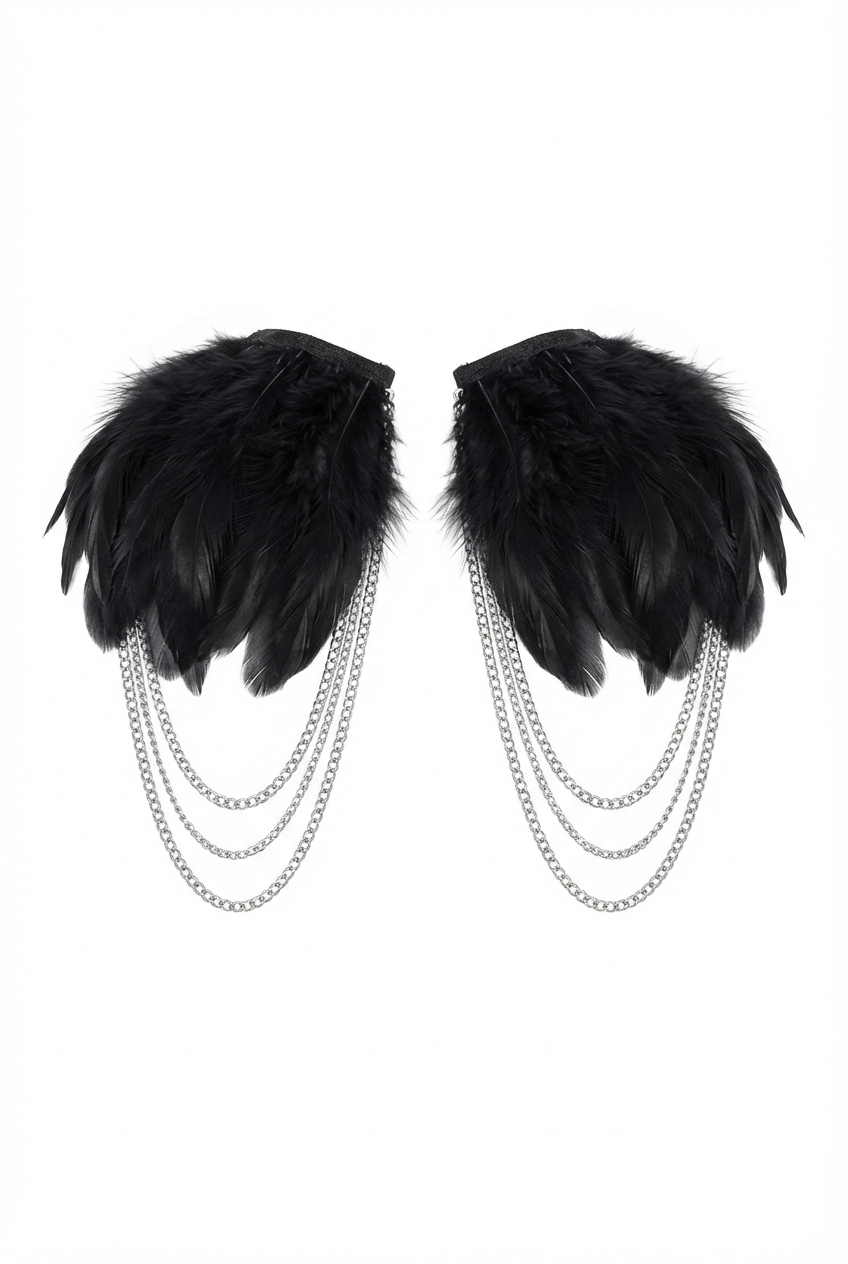 Clip-on Feather Chain Epaulets Main Image