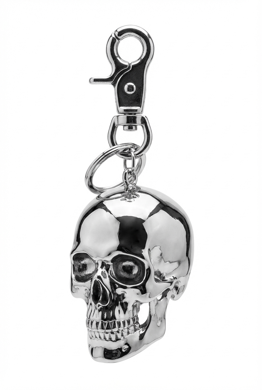 Heavy Chrome Skull Car-Charm Main Image