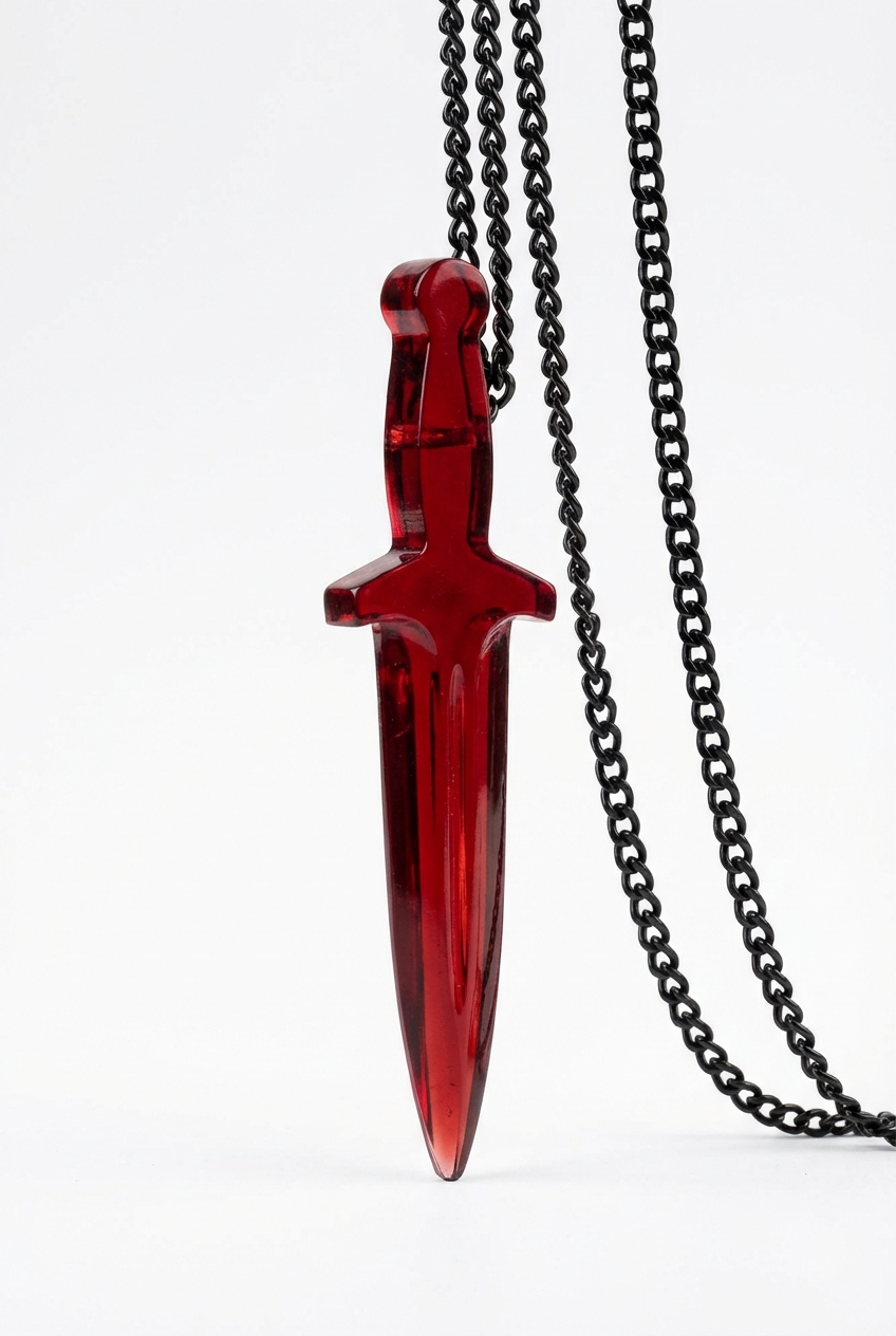 Blood Resin Dagger Pendant Main Image