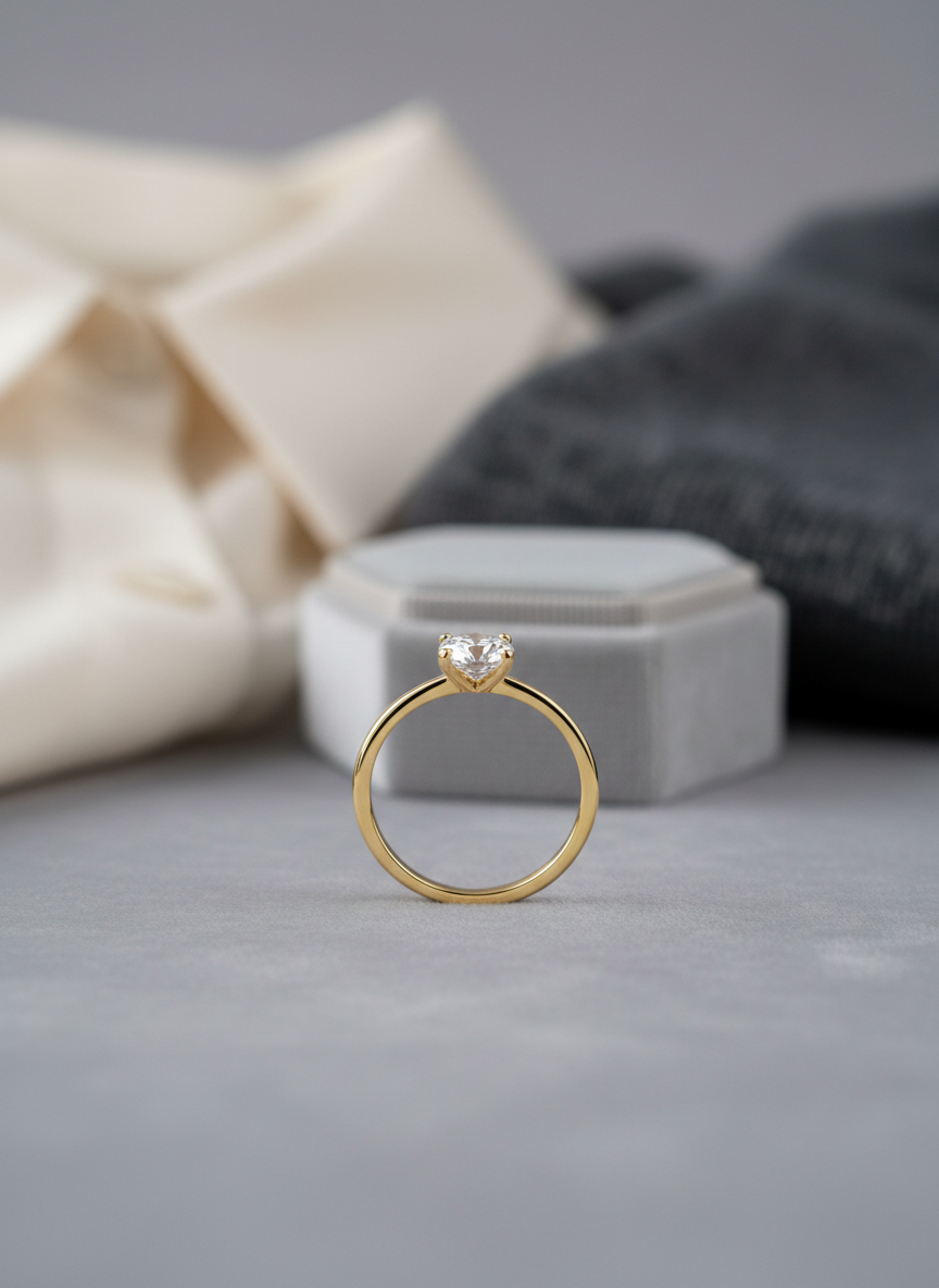 Lumina Diamond Solitaire Ring Size 6 Main Image