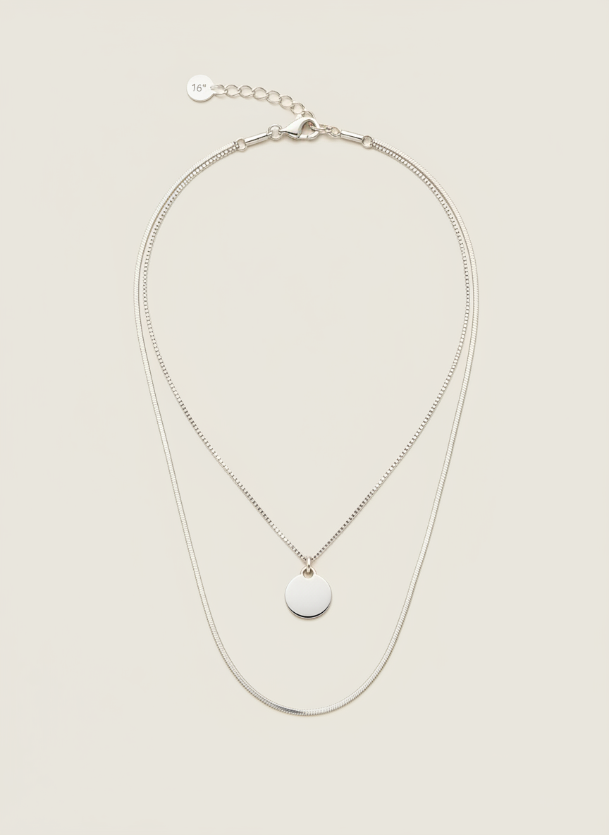 Vera Layered Chain Necklace 16 Inch Main Image