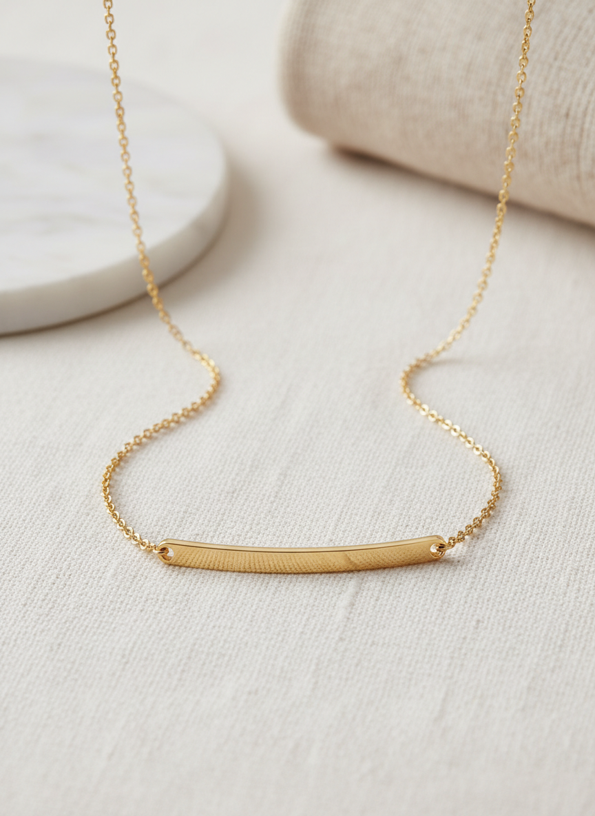 Solstice Engravable Bar Necklace 16 Inch Main Image