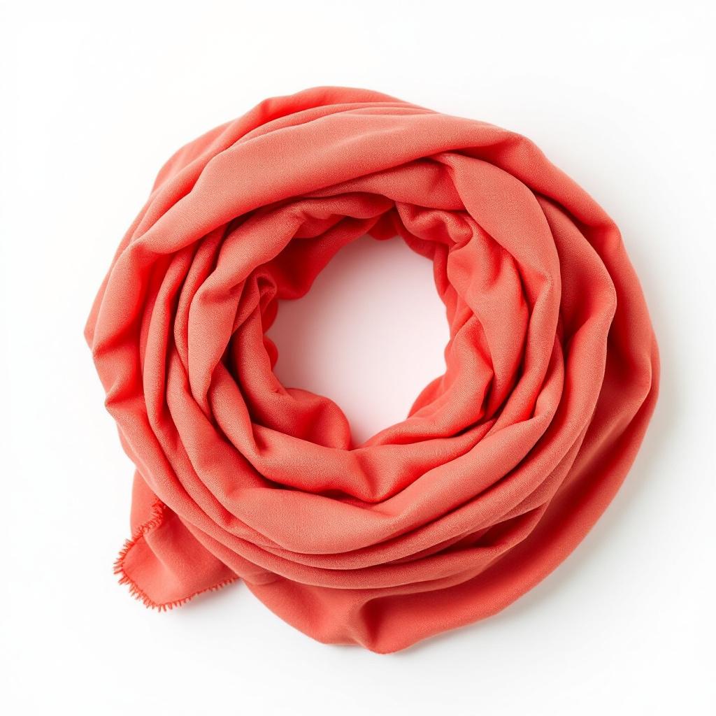 Coral Matte Chiffon Scarf Main Image