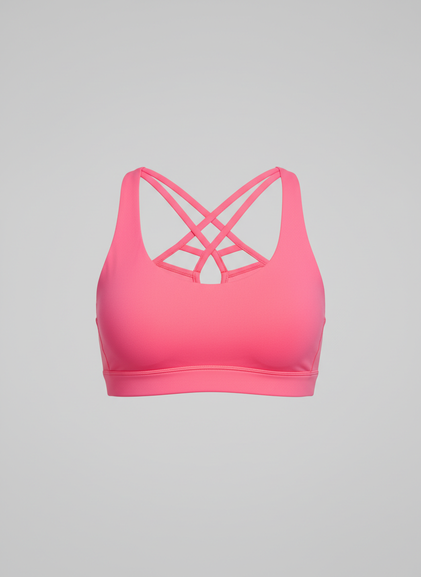 Rebel Cutout Back Bra 32B Neon Pink Main Image