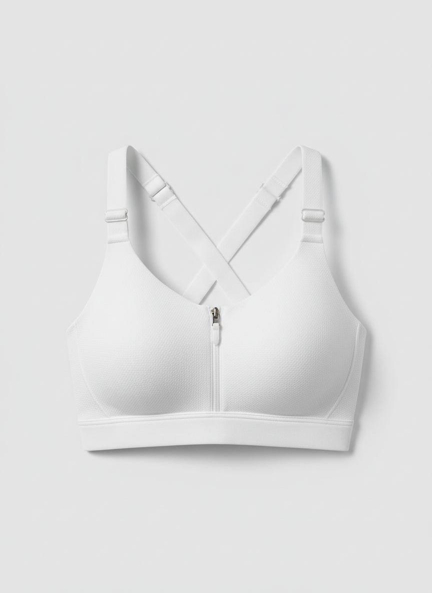 Aura Front-Adjust High Support Bra 34C White Main Image