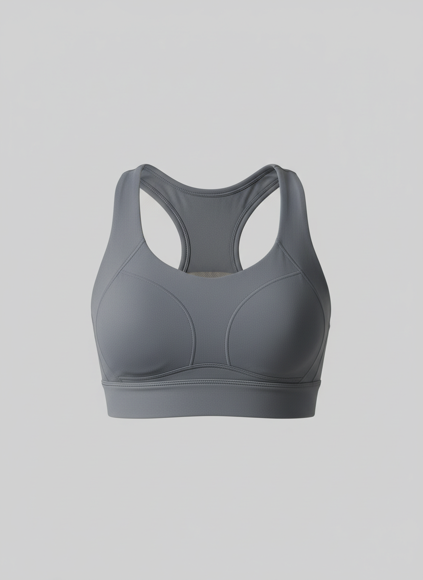 Solstice Pocket Jogging Bra 32B Grey Main Image