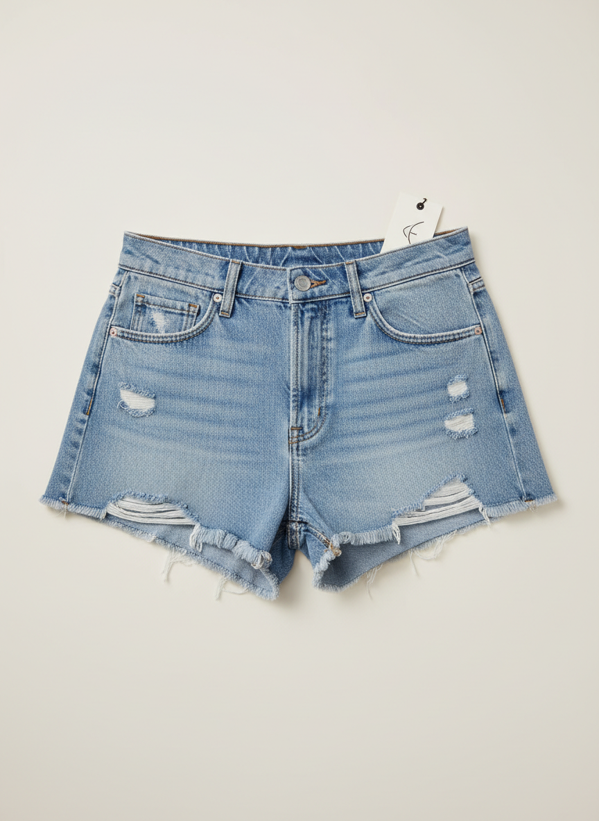 Solstice Denim Cutoff Short Size 26 Light Wash Main Image