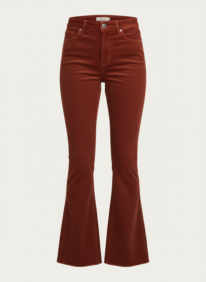 Lumina Vintage Corduroy Flare Size 28 Rust Main Image