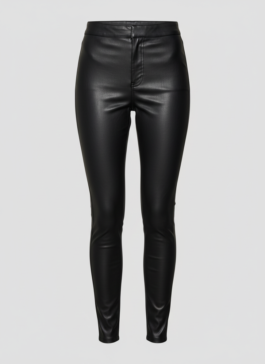 Rebel Vegan Leather Skinny Pant Size 29 Black Main Image