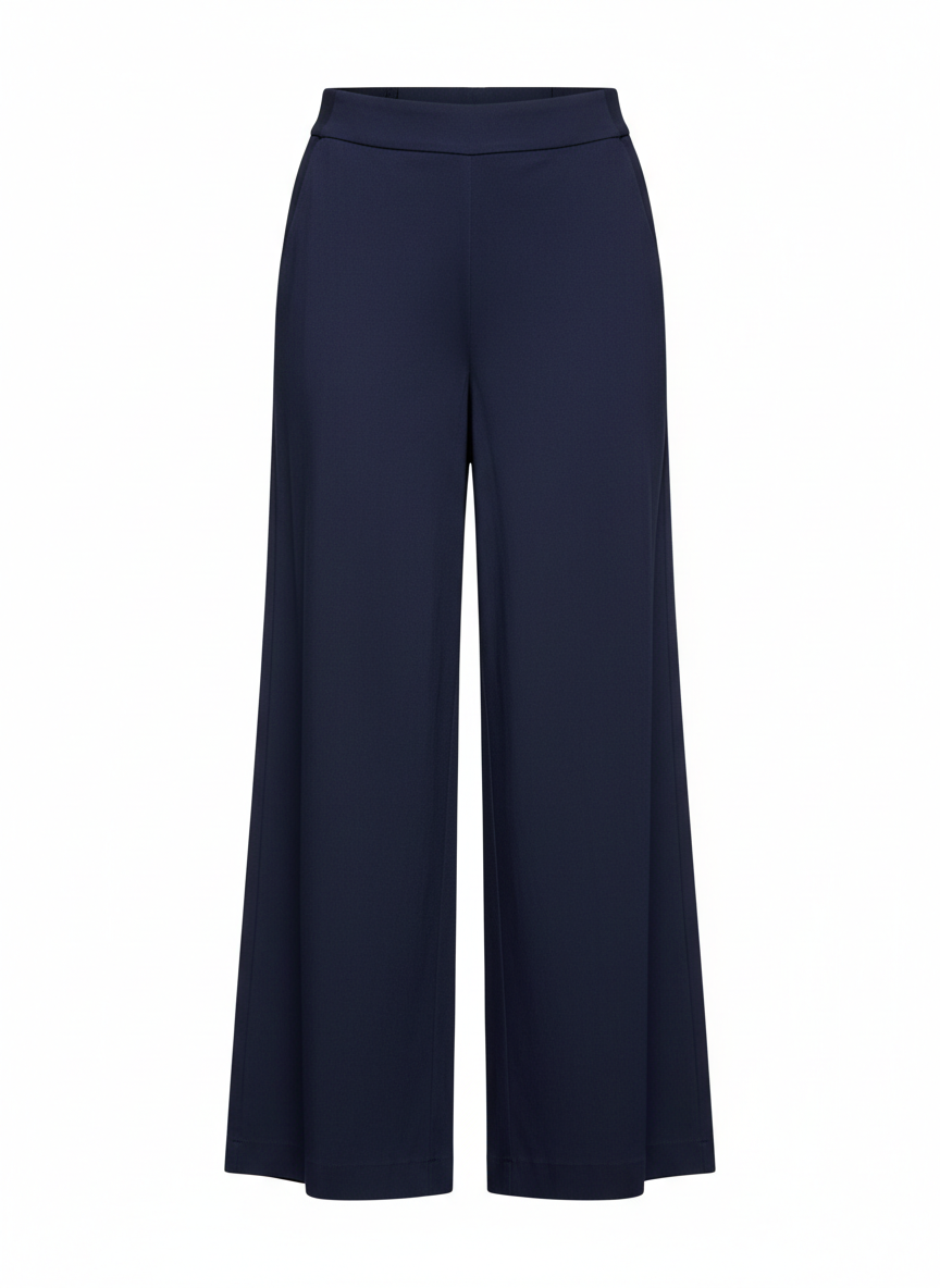 Vera Cropped Wide Leg Culotte Small Navy Main Image