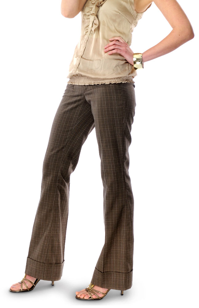 Borsati Brown Checked Trousers Main Image