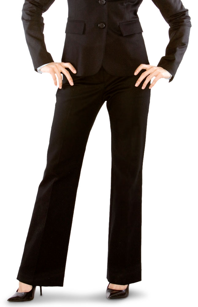 Luigi Valenti Straight Leg Black Formal Pants Main Image