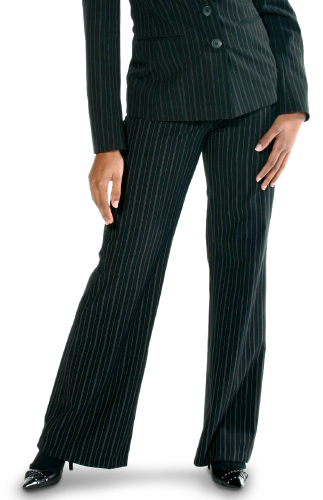 Versatil Black Striped Pants Main Image