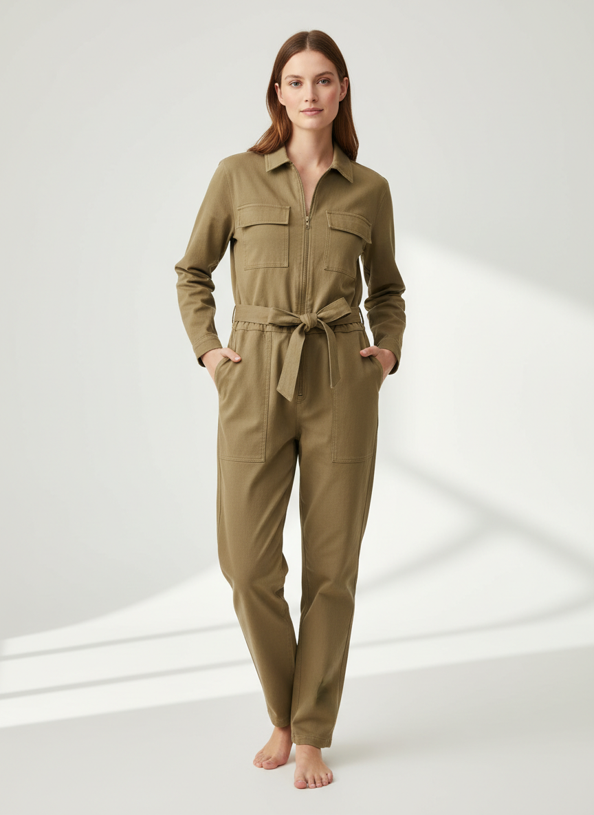 Vera Utility Boiler Suit X-Large Khaki Main Image