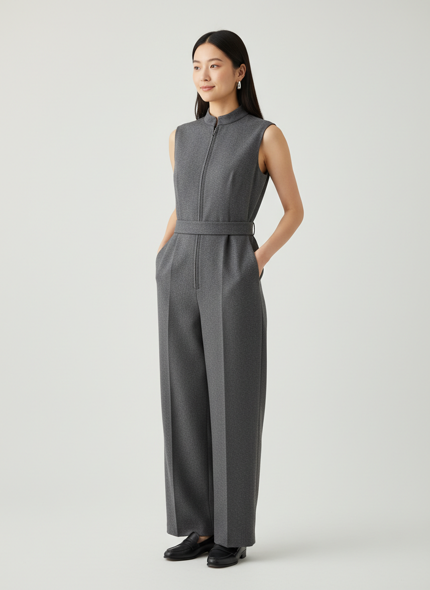 Vera Tailored Work Jumpsuit X-Large Charcoal Main Image