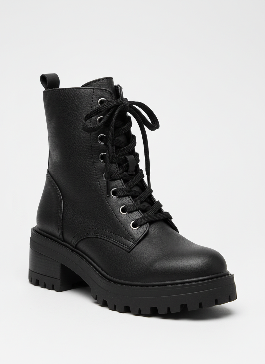 Rebel Chunky Combat Boot Size 8 Main Image