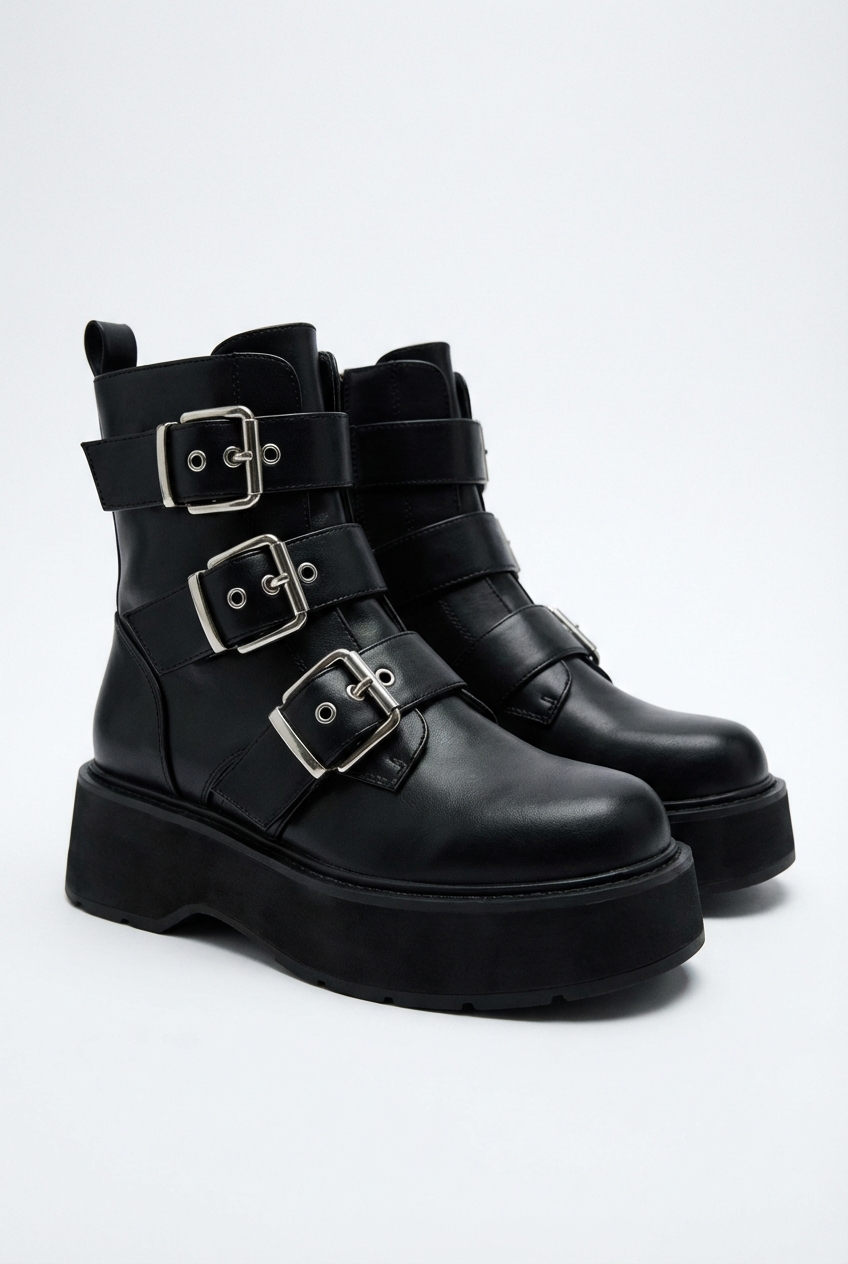 The Venom Buckle Combat Boot Main Image