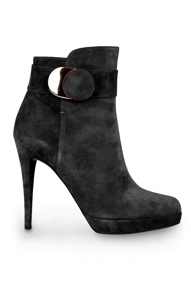 Emery Gray Stiletto Mid-Calf Boots Main Image