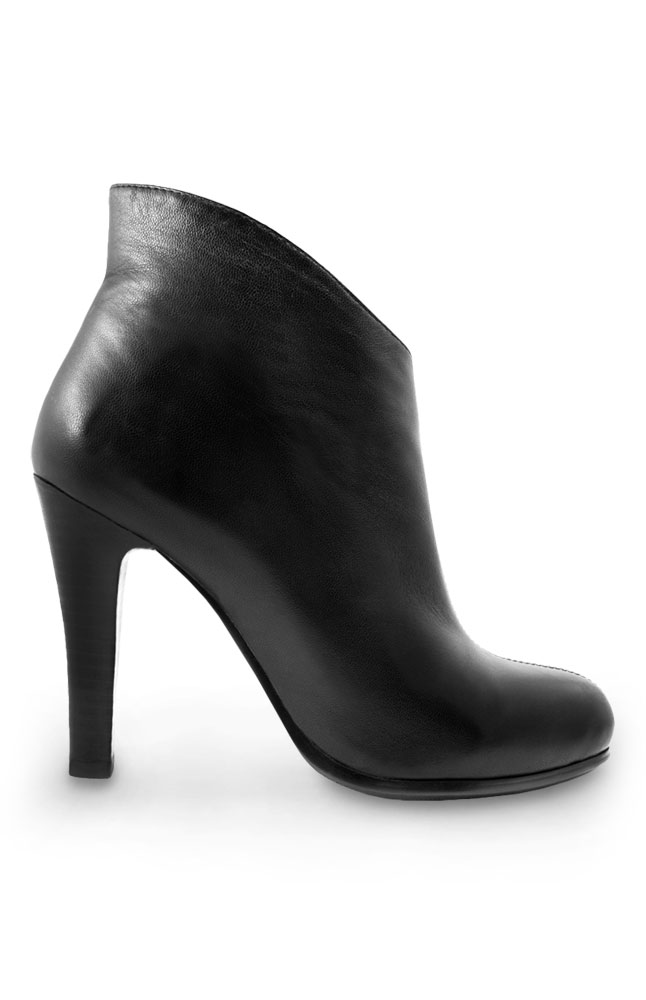 Mayflower Black Leather Stiletto Boots Main Image