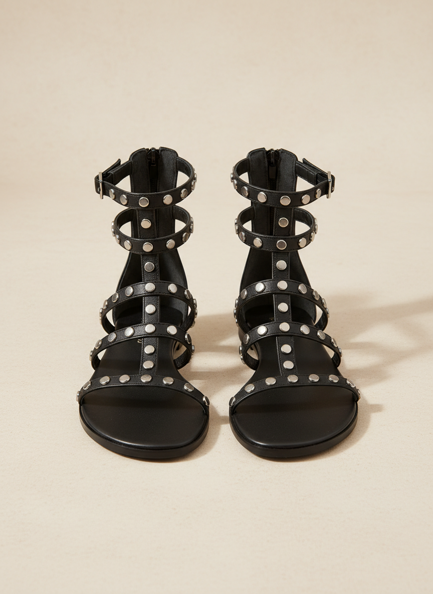 Rebel Studded Gladiator Sandal Size 6 Main Image