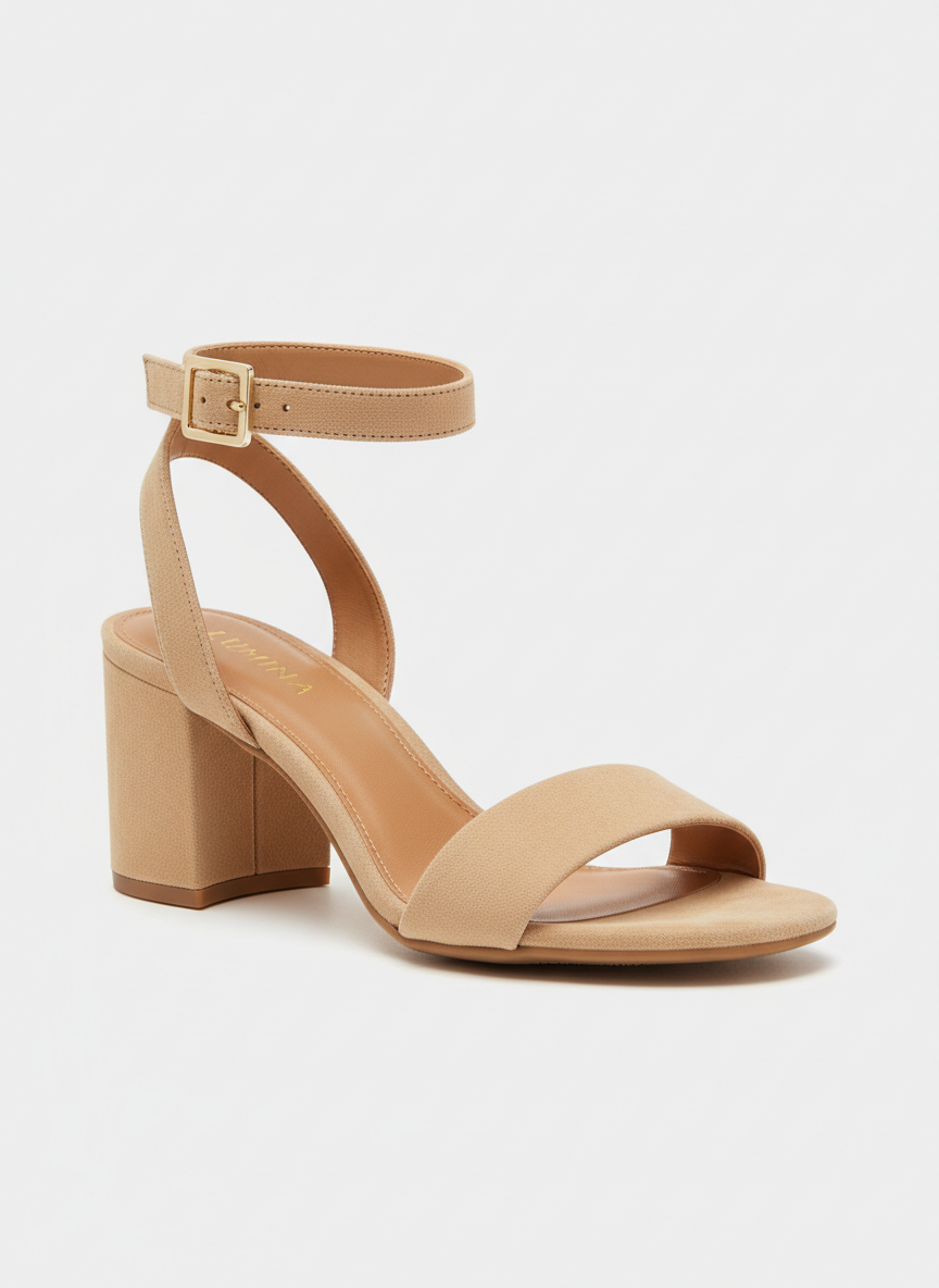 Lumina Suede Block Heel Sandal Size 9 Main Image