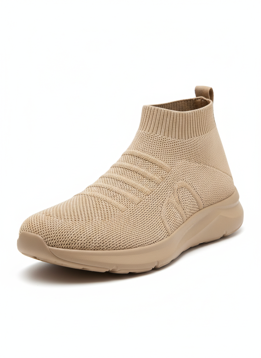 Lumina Knit Sock Sneaker Size 8 Beige Main Image