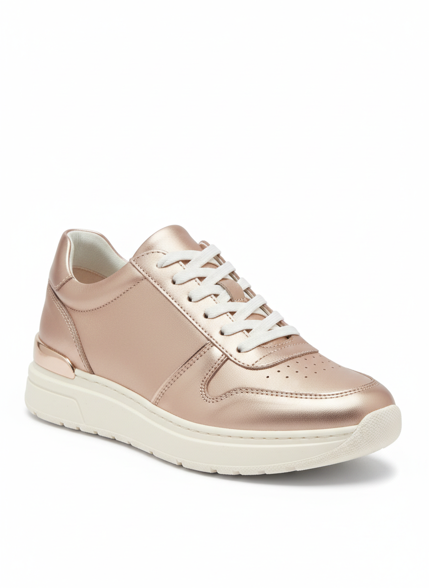 Aura Metallic Accent Trainer Size 7 Rose Gold Main Image