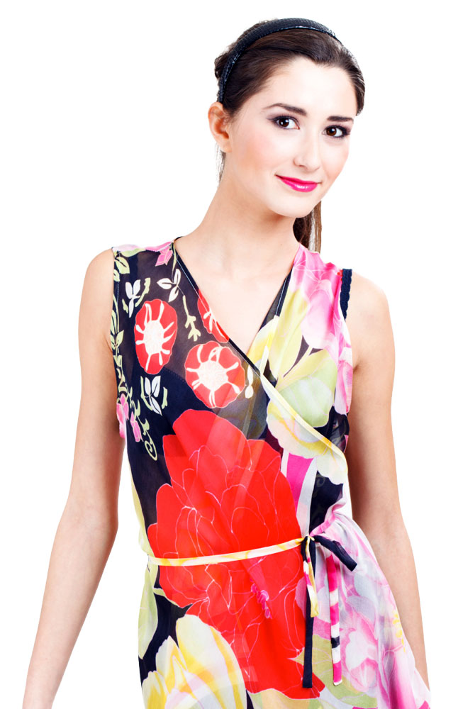 Luigi Valenti Floral Georgette Top Main Image