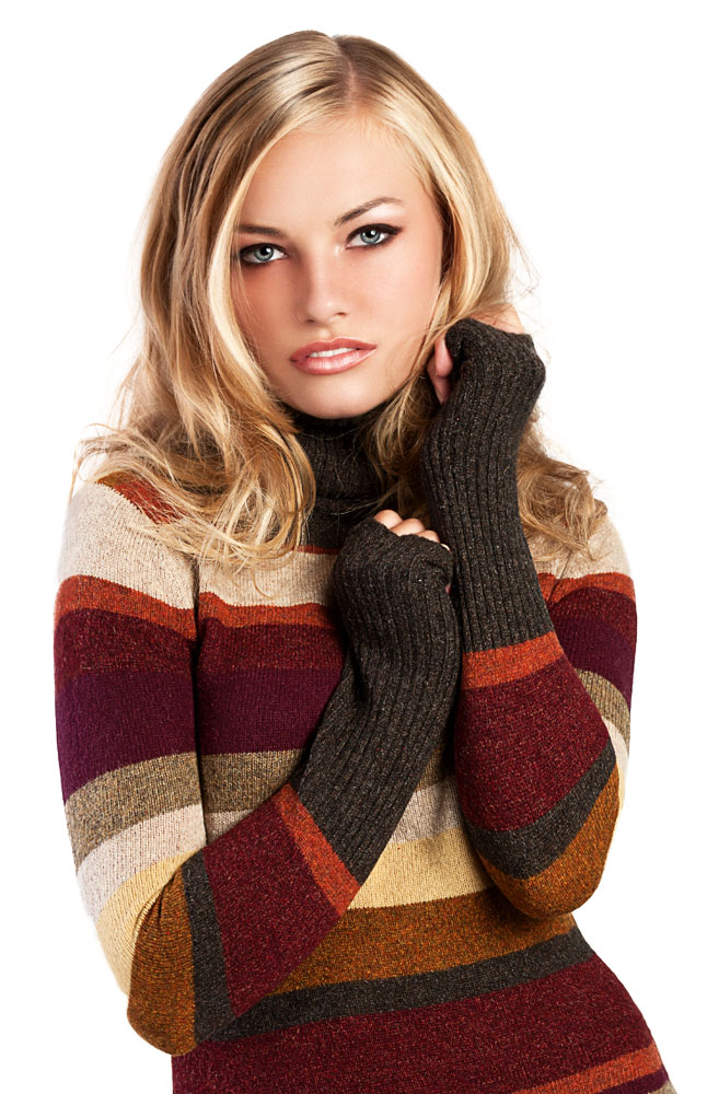 Luigi Valenti Multi-Striped Sweater Dress Main Image